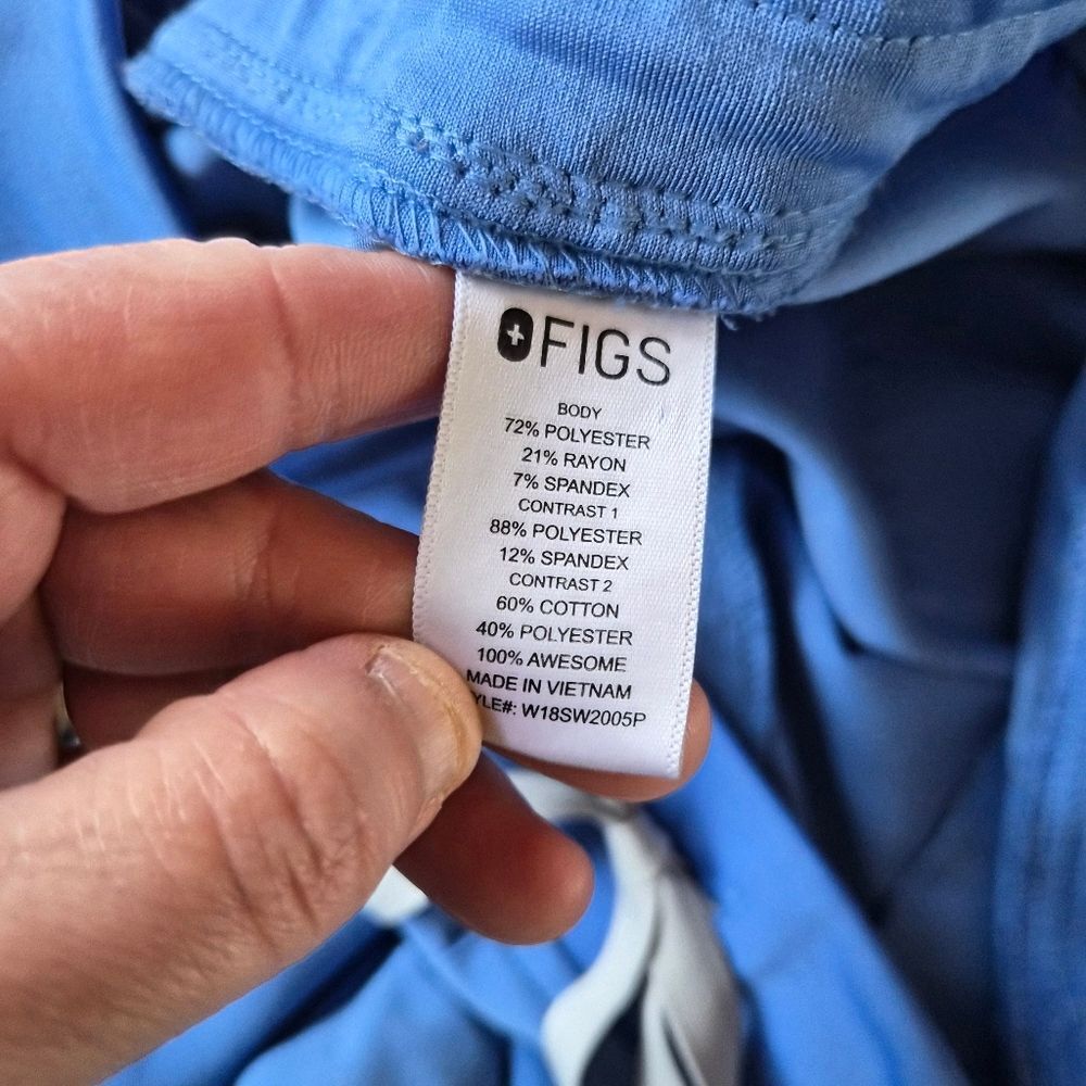 VGUC FIGS Zamora Jogger Scrub Pants Ceil Blue Women’s X large PETITE - Picture 12 of 15